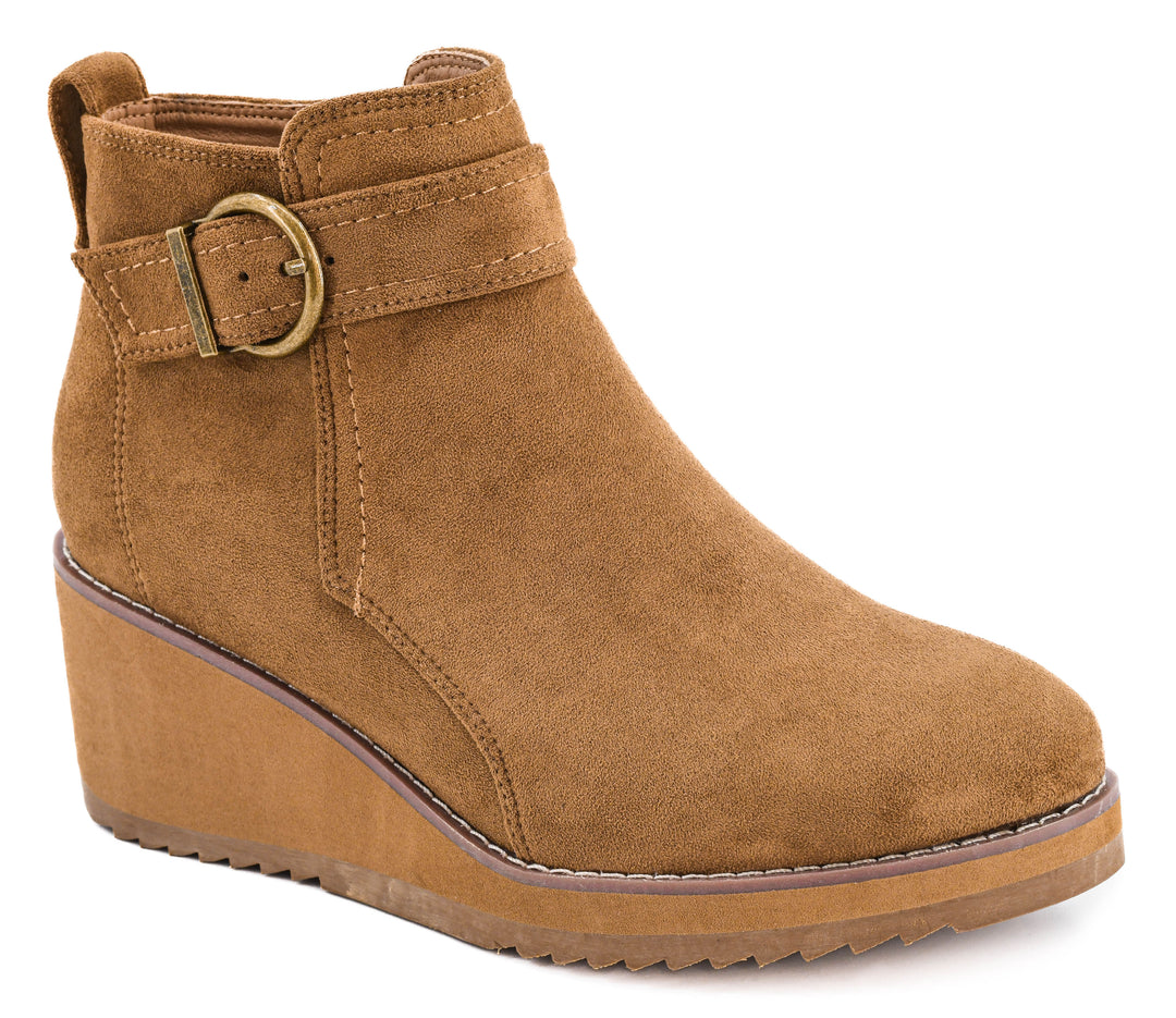 Intuition Wedge Bootie- Camel