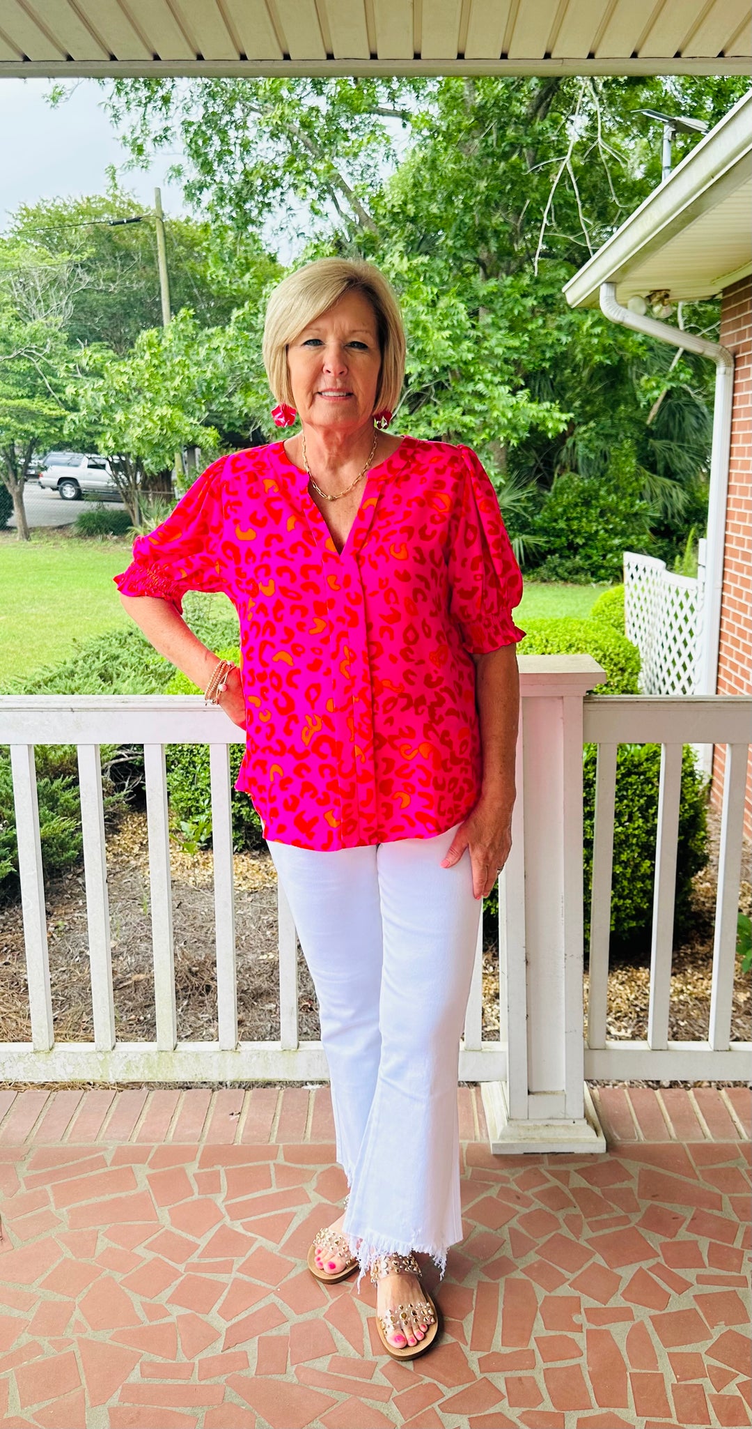 Hot Pink Leopard Top