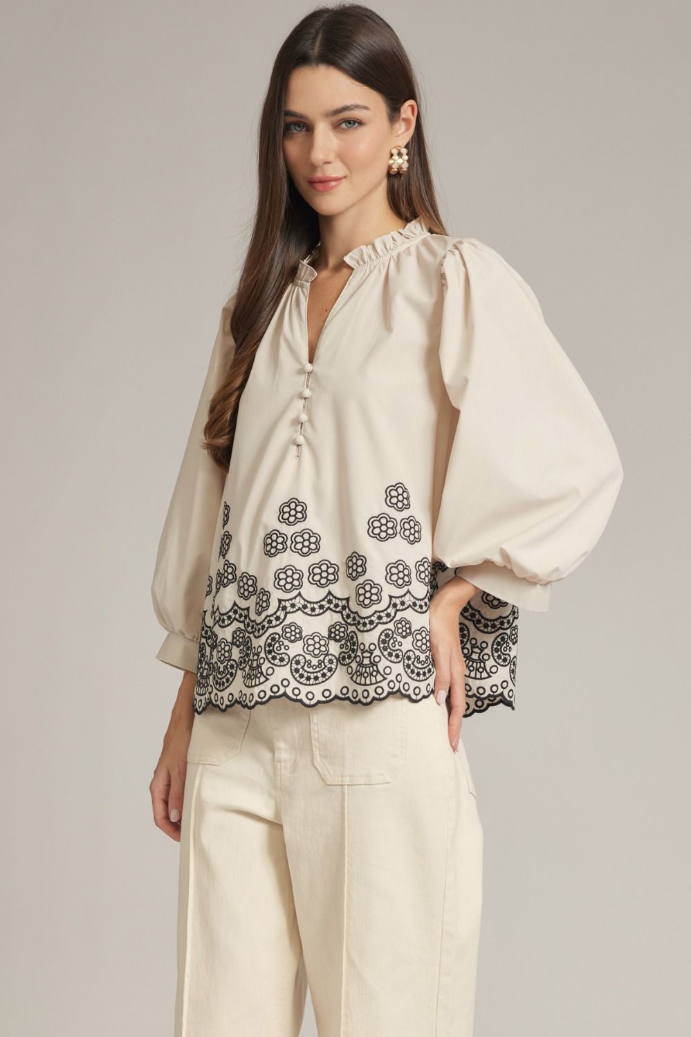 Delicate Details Embroidered Top