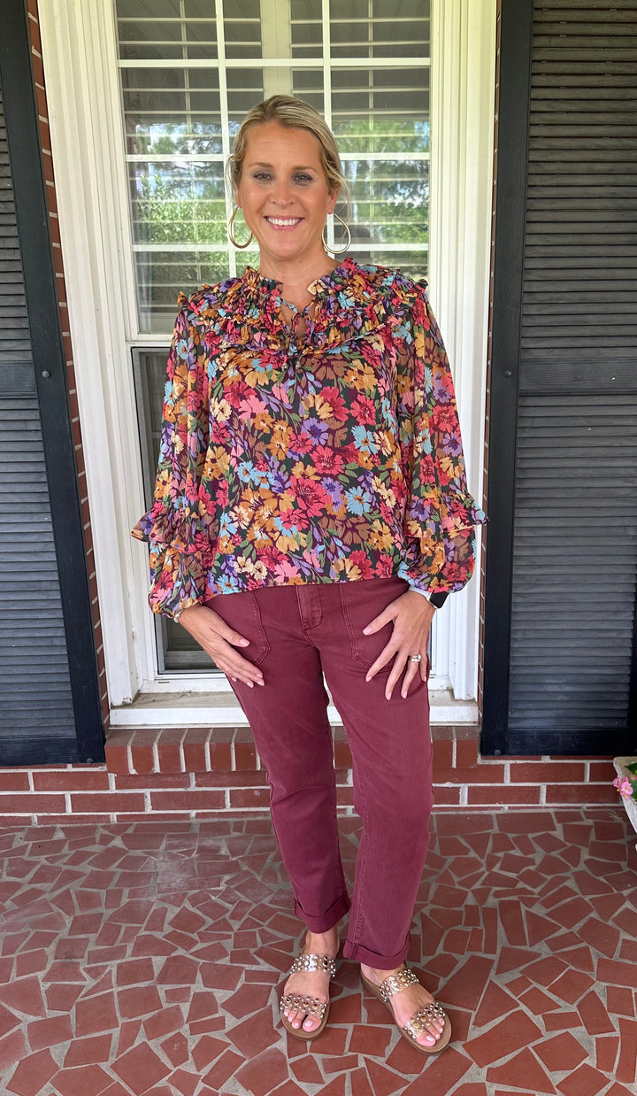 Autumn Romance Ruffle Blouse