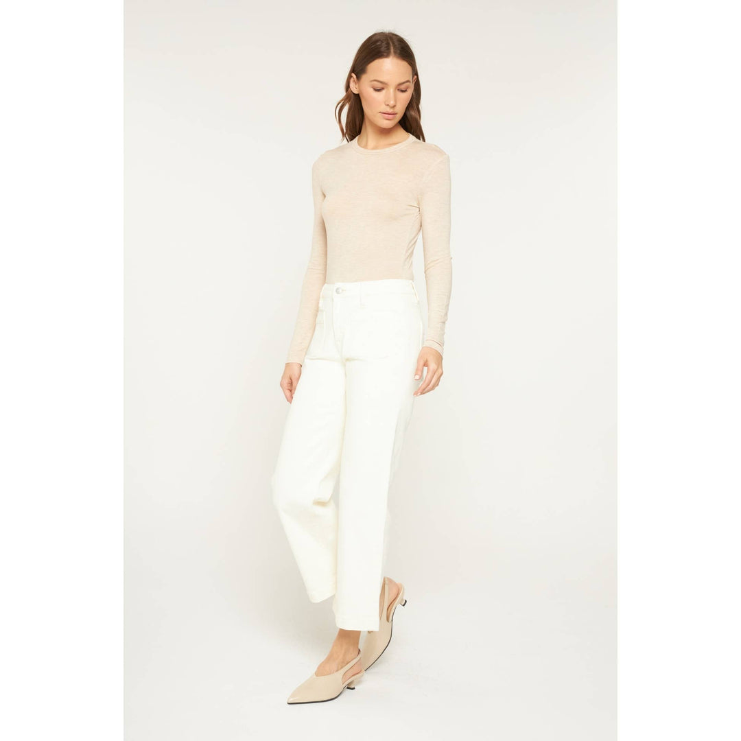 HIGH RISE CROPPED WIDE LEG WITH PATCH PKT