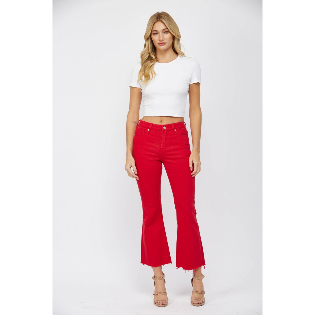 HIGH RISE ANKLE FLARE