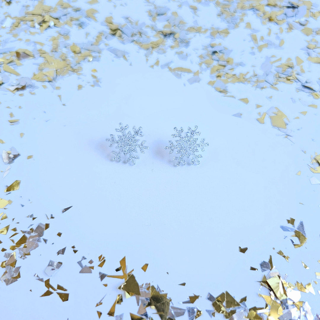 Snowflake Studs // Holiday, Christmas, Earrings