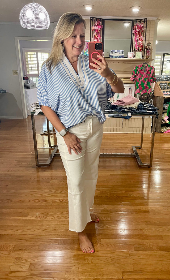 Blue Stripe Top