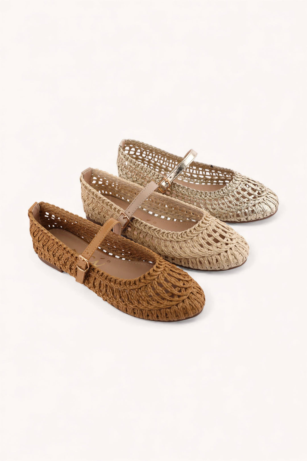 SUSAN WOVEN DESIGNED MARY JANE FLAT