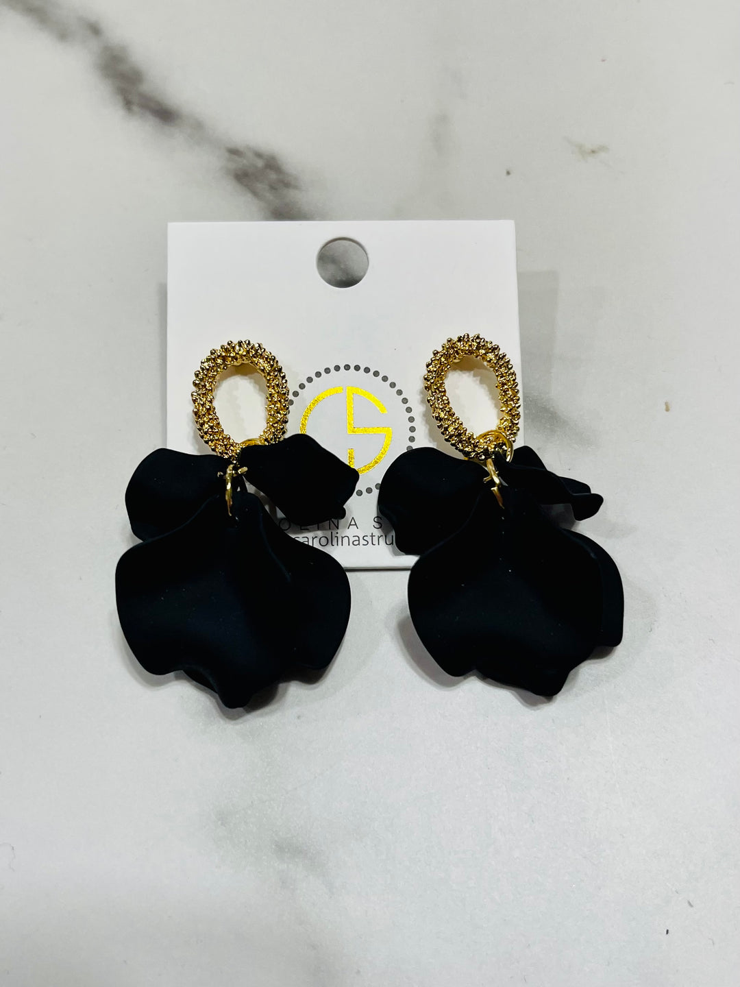 Jennifer black flutter earrings