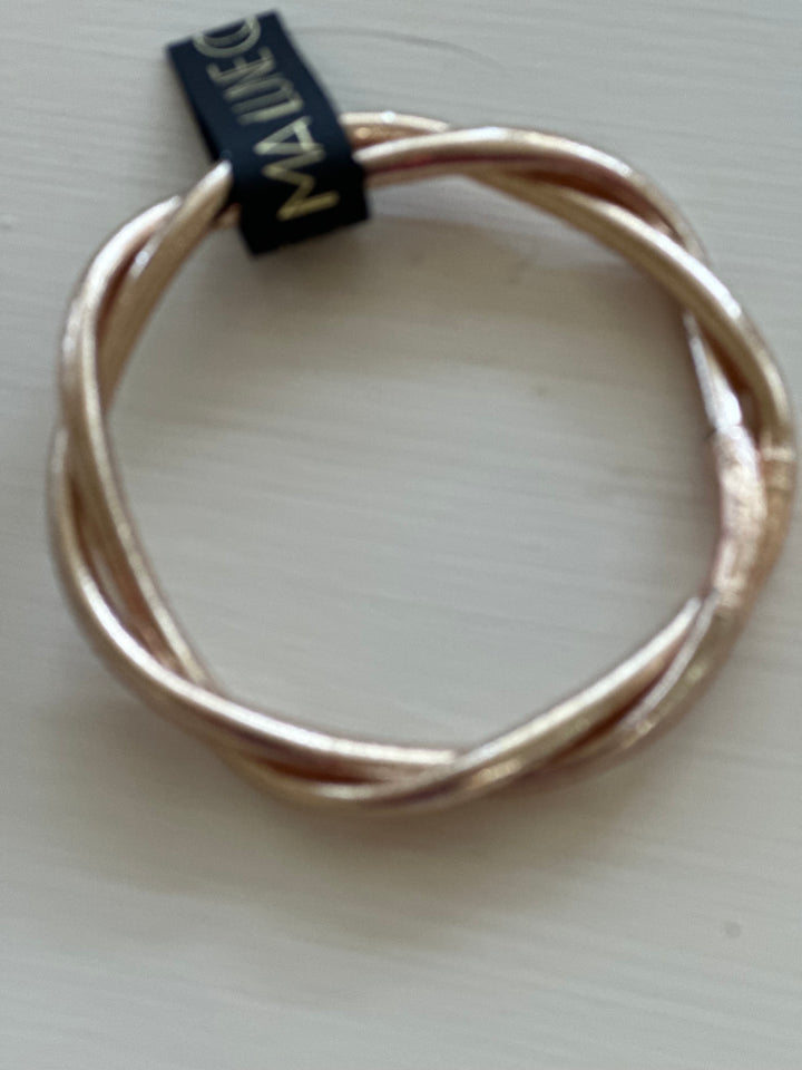 1 Buddhist Twist Rose Gold Bangle Bracelet