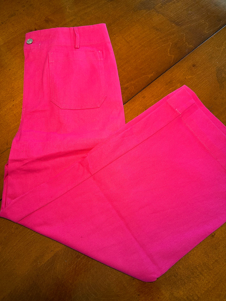 Hot Pink Wide Leg Trouser pants