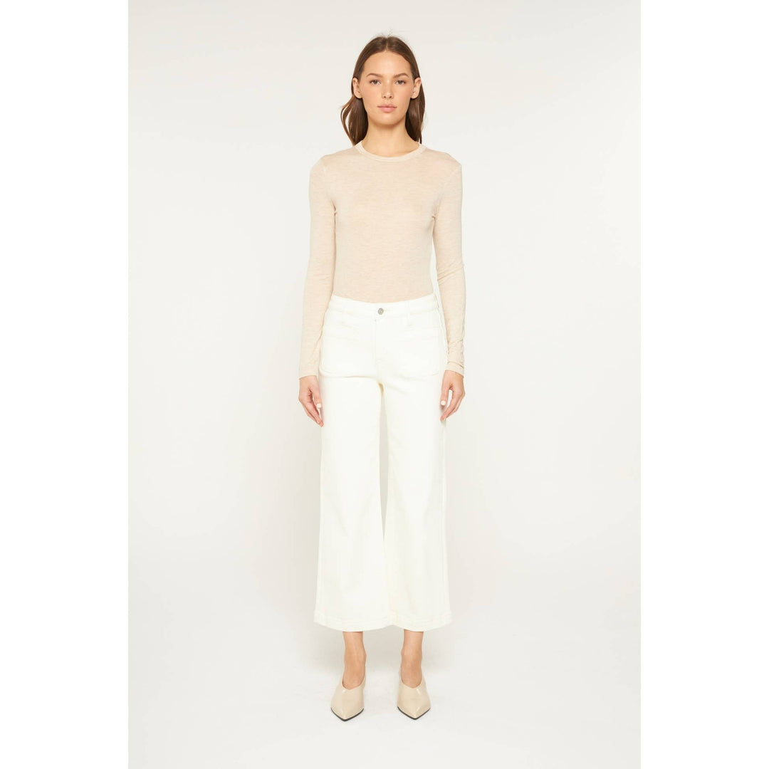 HIGH RISE CROPPED WIDE LEG WITH PATCH PKT