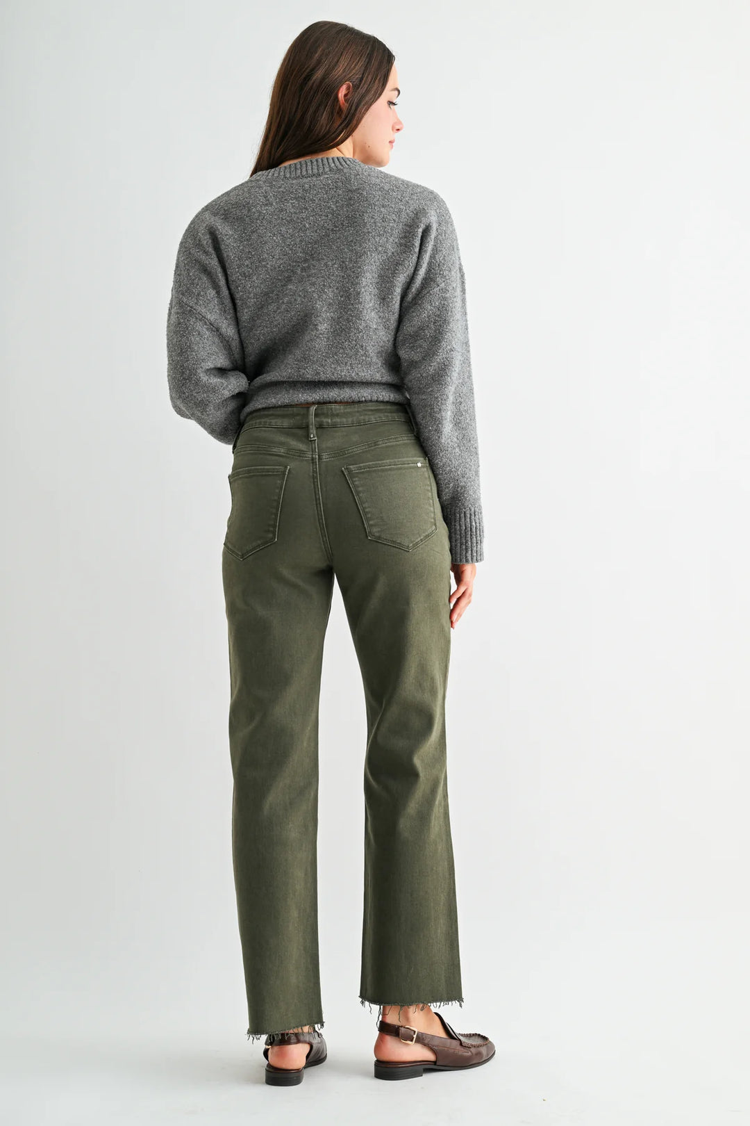 Olive You Forever Tummy-Tuck Jeans