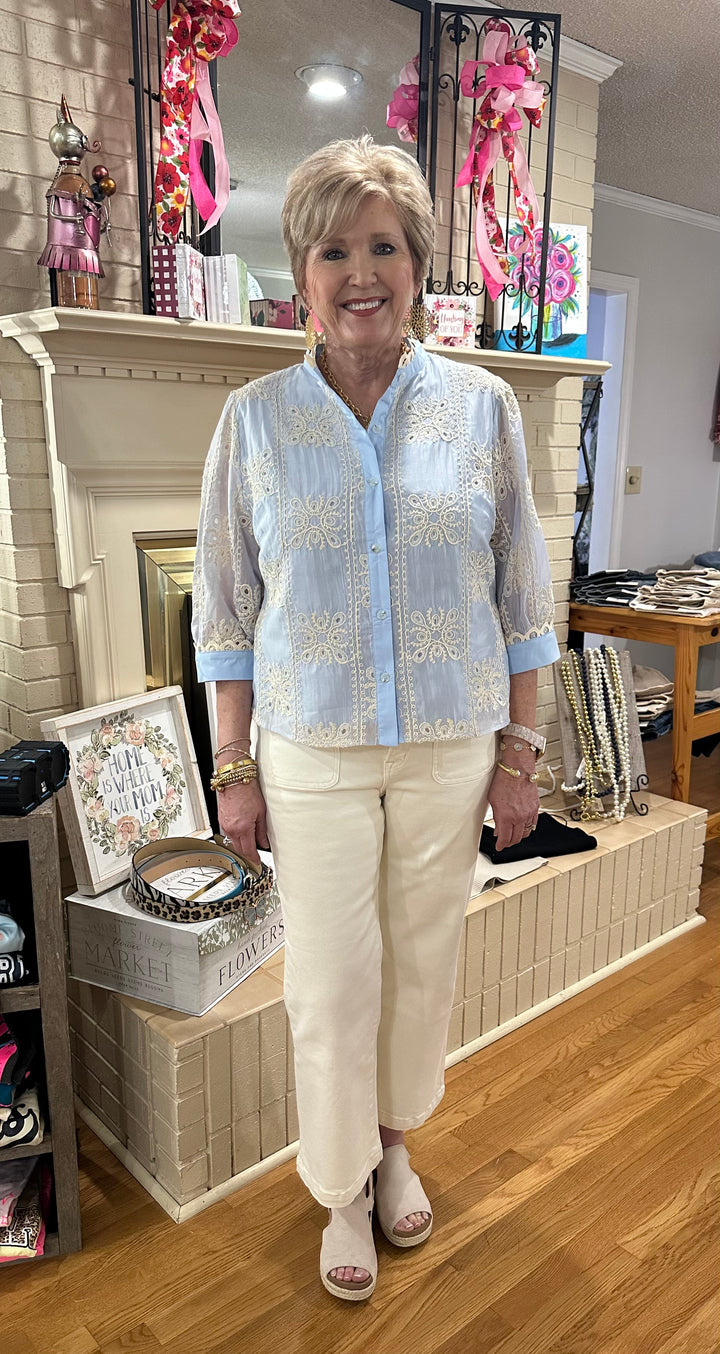 Blue Sky Spritz Blouse