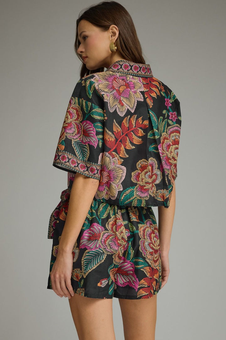 Botanical Beauty Skort Set - Black