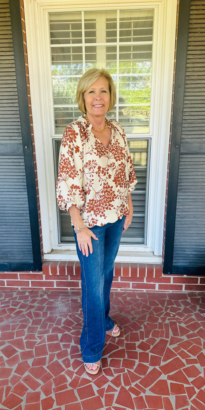 Cherry Blossom Blouse- Caramel