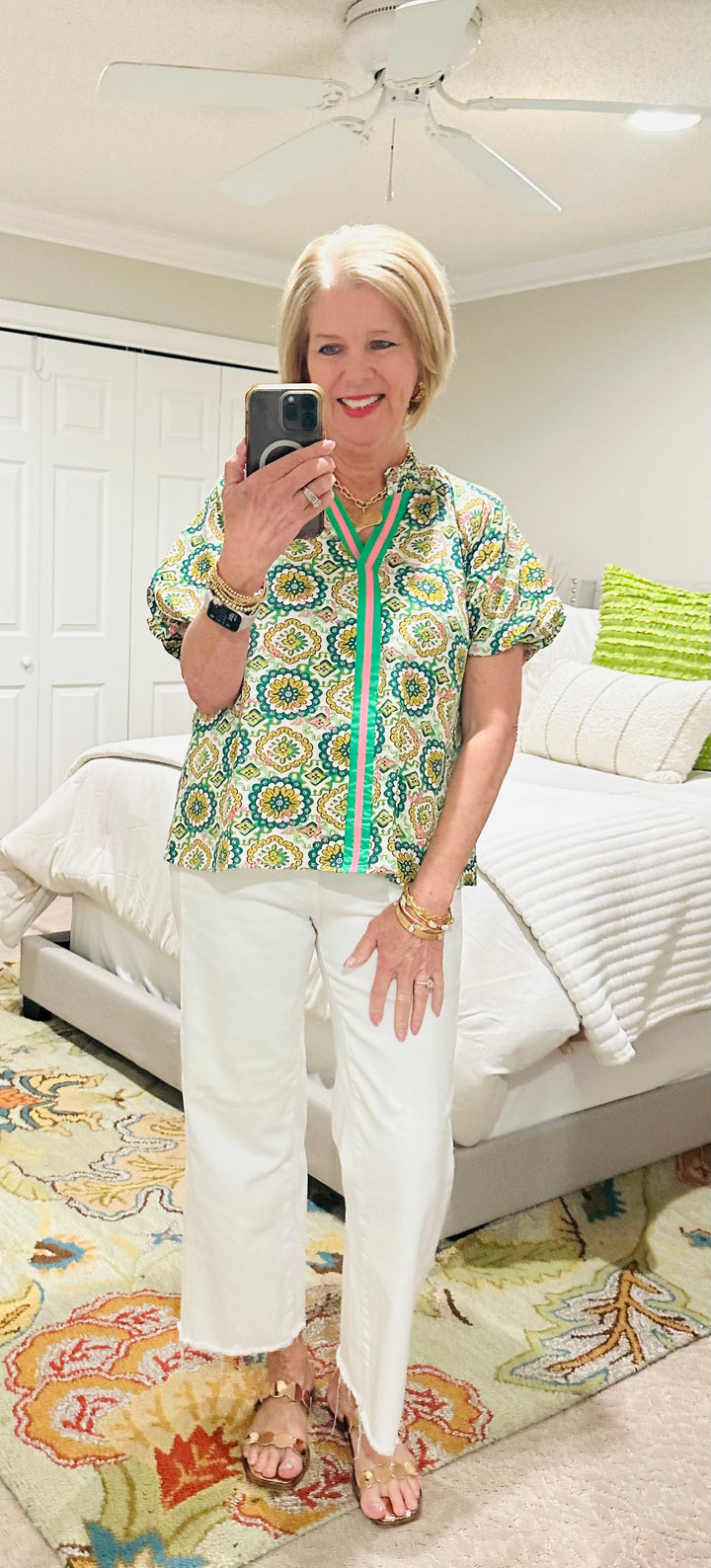 Palm Springs Floral Top