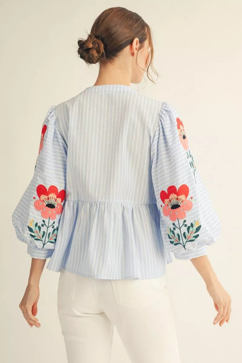 Bluebell Garden Peplum Top
