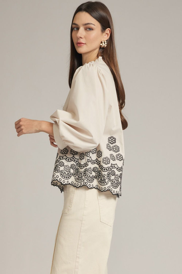 Delicate Details Embroidered Top