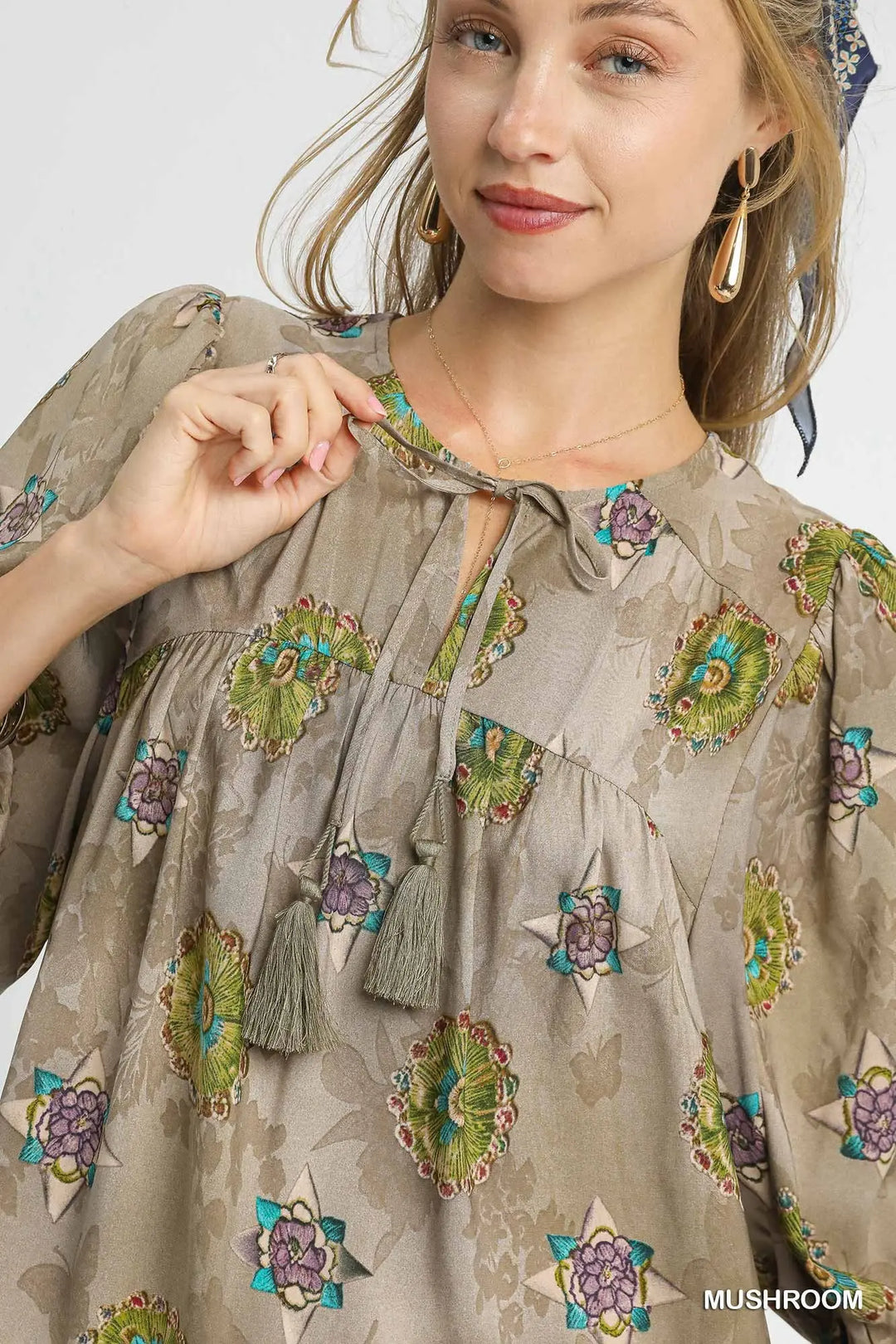 🌿 Woodland Bloom Boho Top