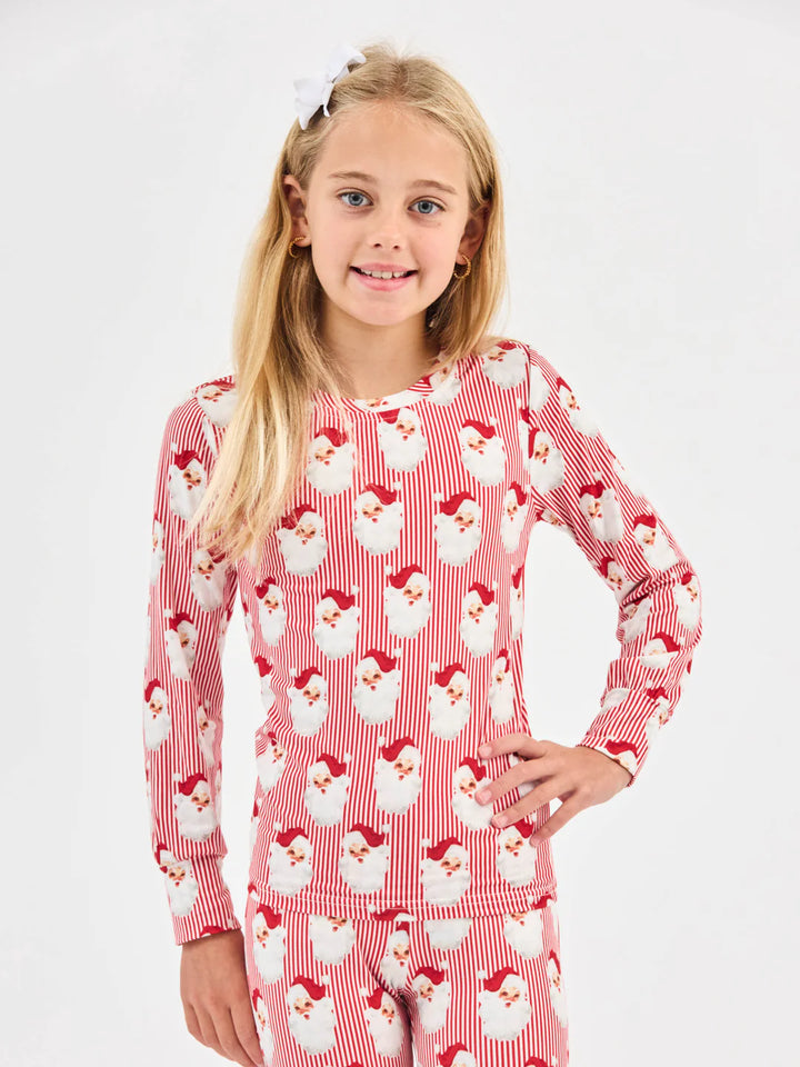 Kids Pajama Set | Santa Baby Red