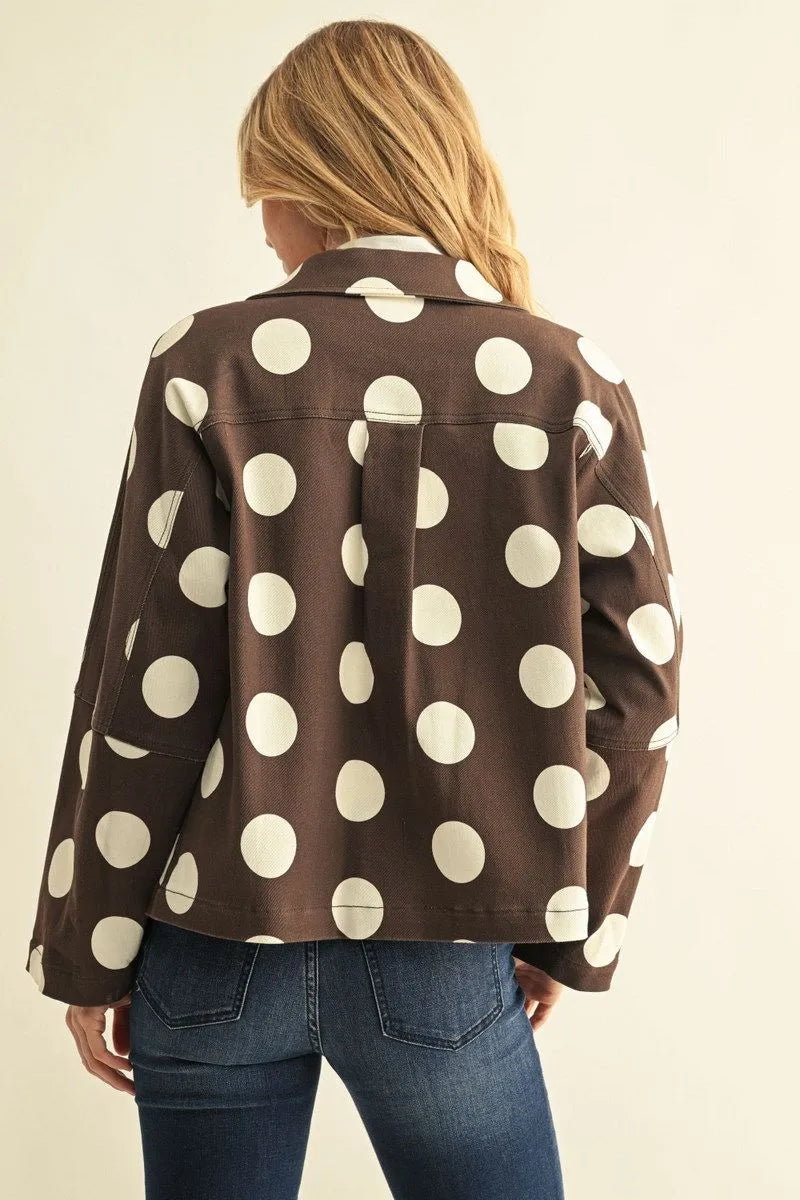 Mocha Dot Jacket 🤎
