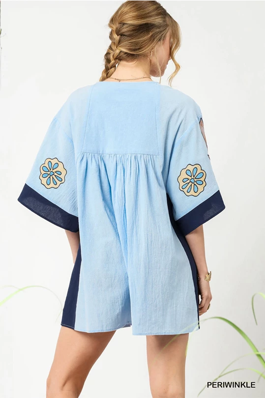 Bohemian Embroidered Kaftan Dress