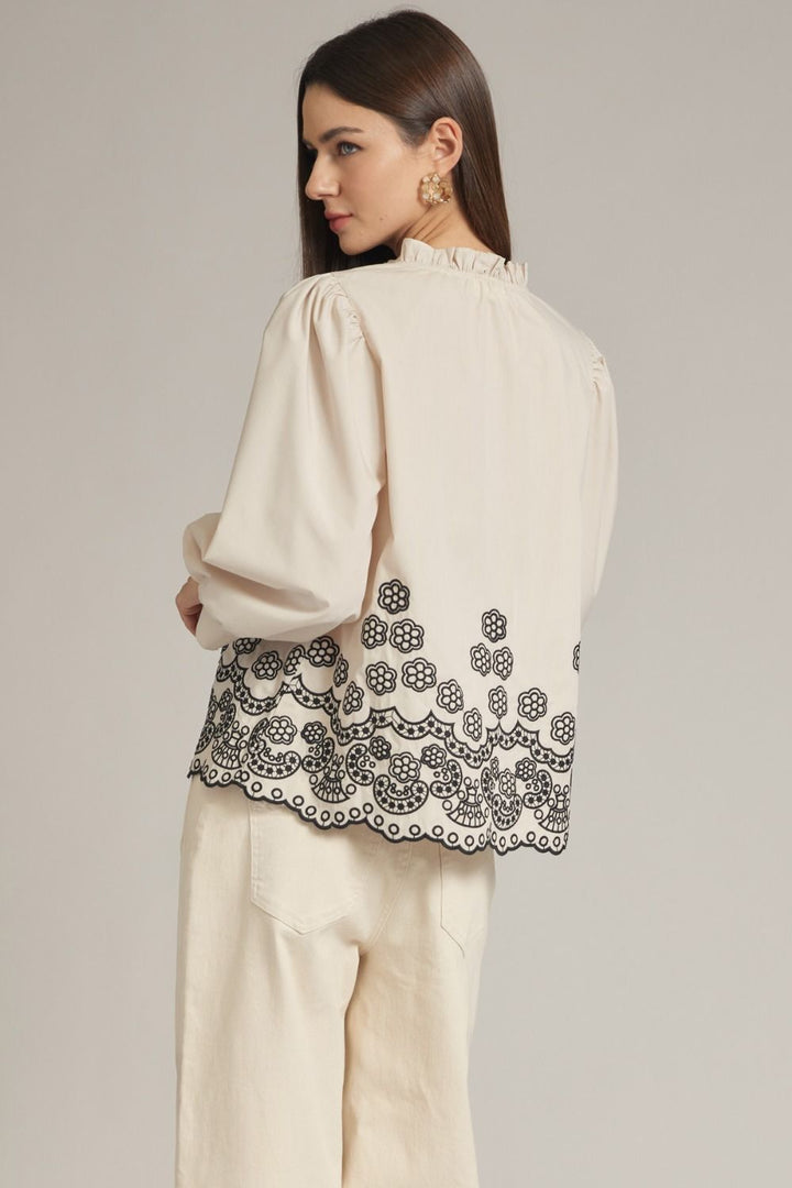 Delicate Details Embroidered Top