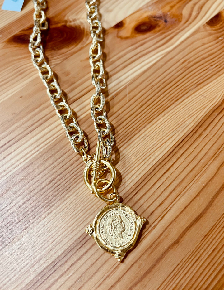 Coin Toggle Necklace