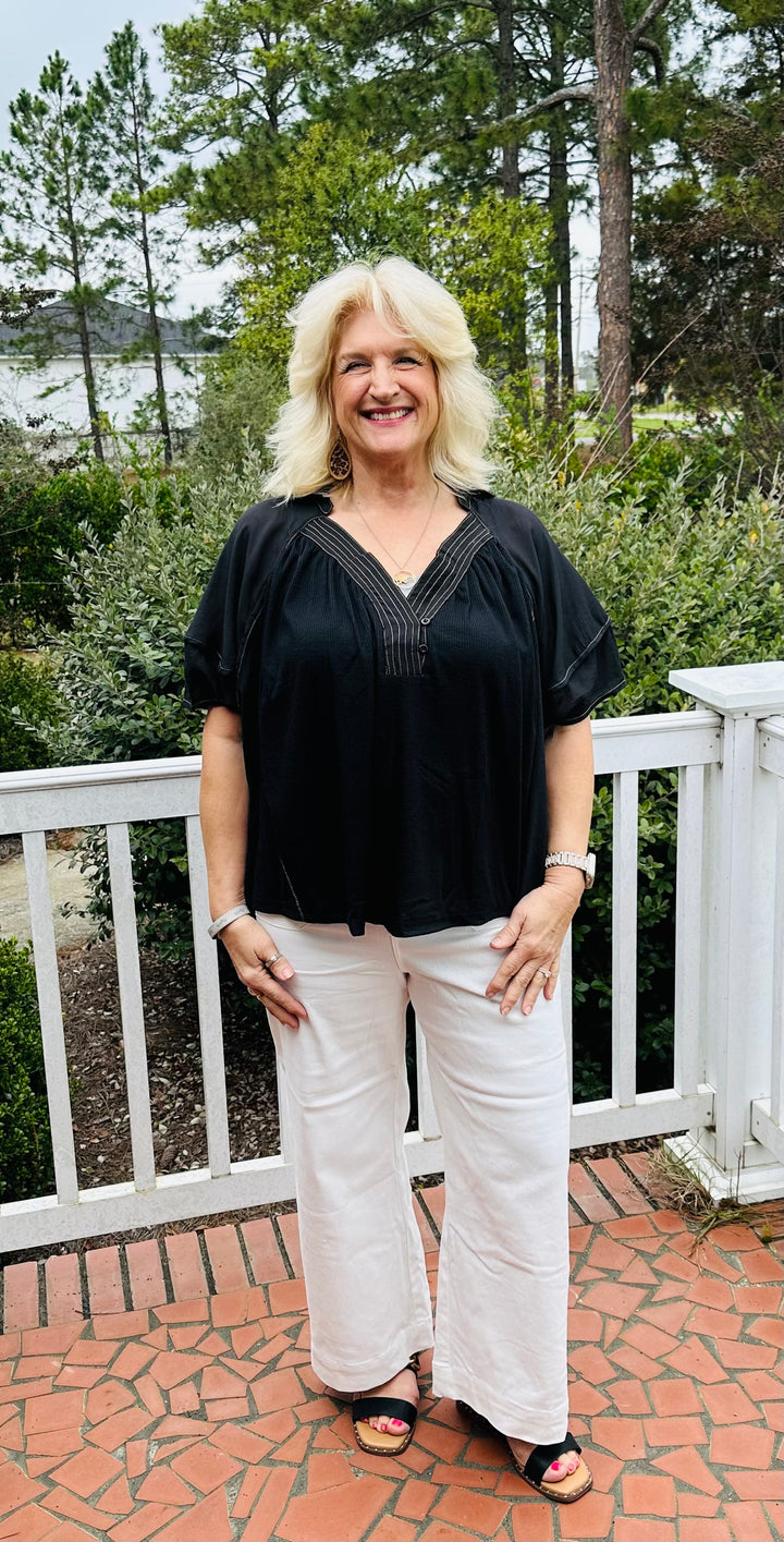 Flowy Black Top