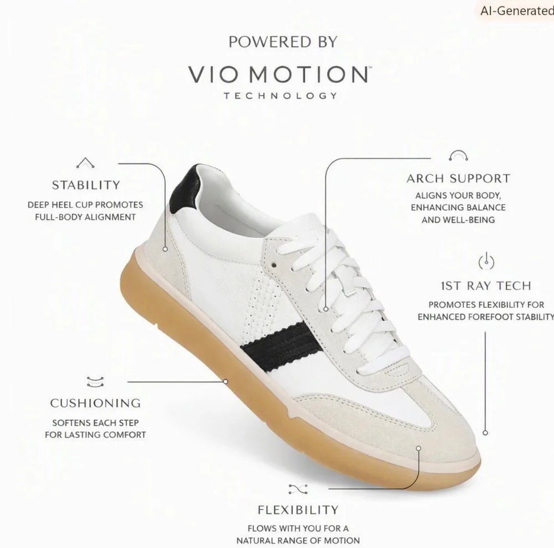CITY WALK SNEAKER -WHITE BLACK LEATHER