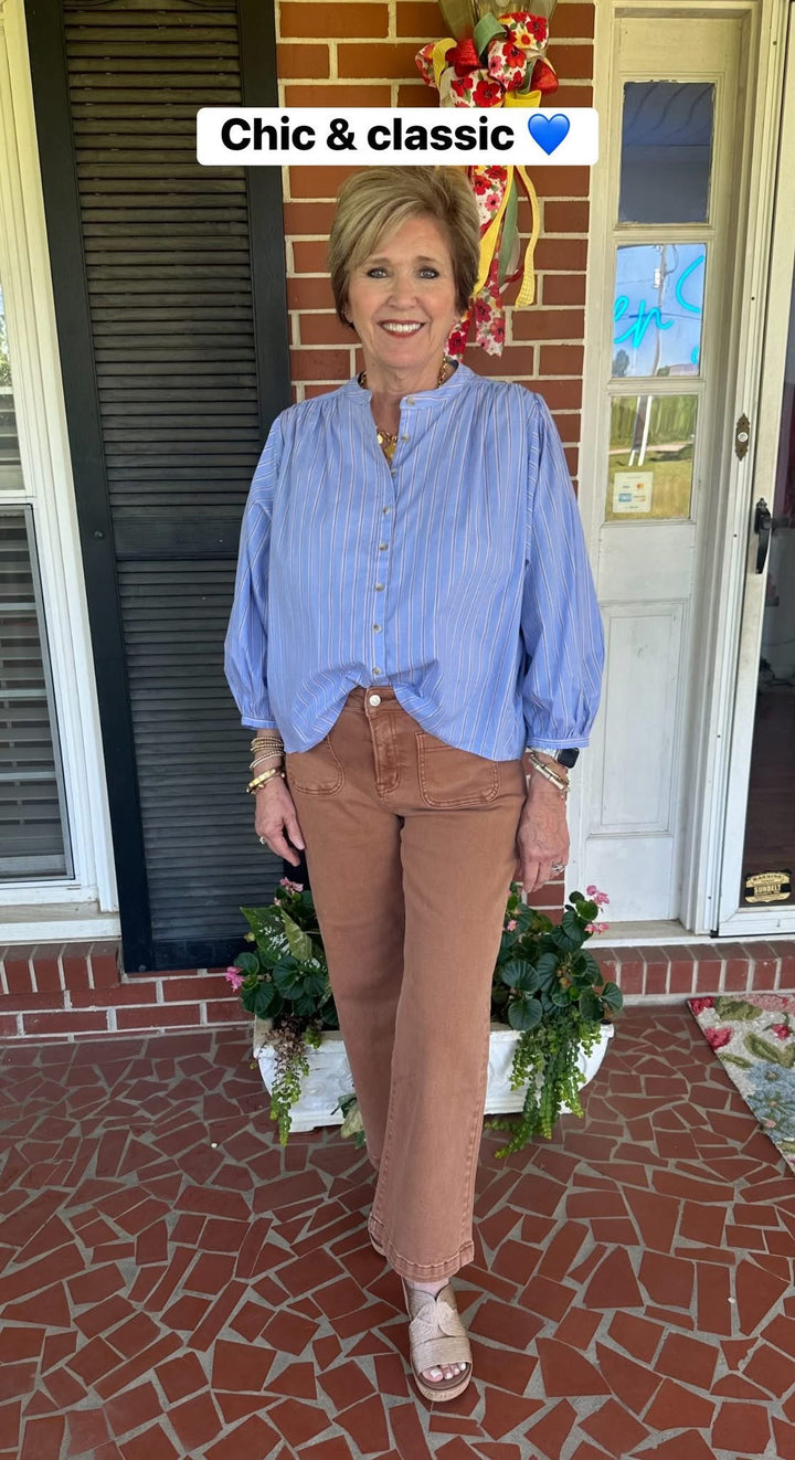 HIGH RISE CROPPED WIDE LEG WITH PATCH PKT