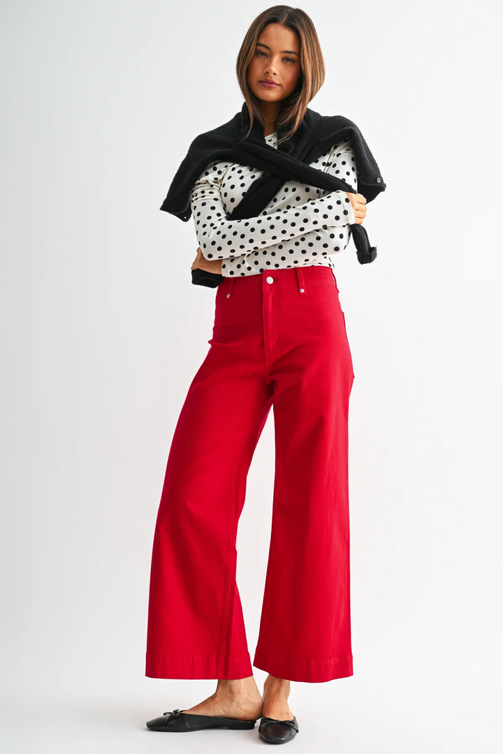 Cornell Red Mica Wide-Leg Jeans