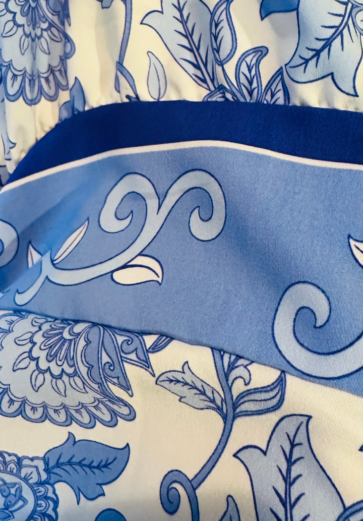 Eloise Dress | Porcelain Vines Blue