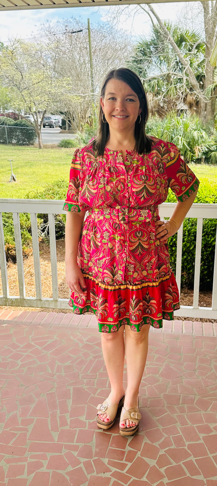 🌺 The Magenta Garden Party Dress
