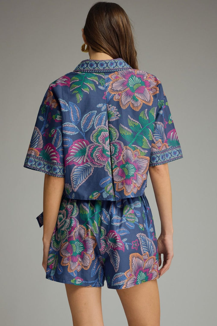 Botanical Beauty Skort Set - Indigo