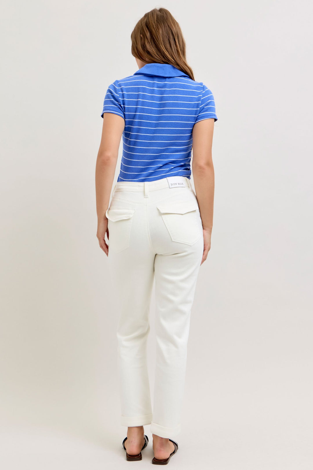 Judy Blue HW Aurora - White