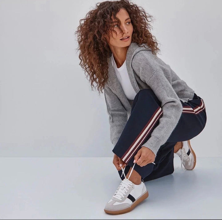 CITY WALK SNEAKER -WHITE BLACK LEATHER