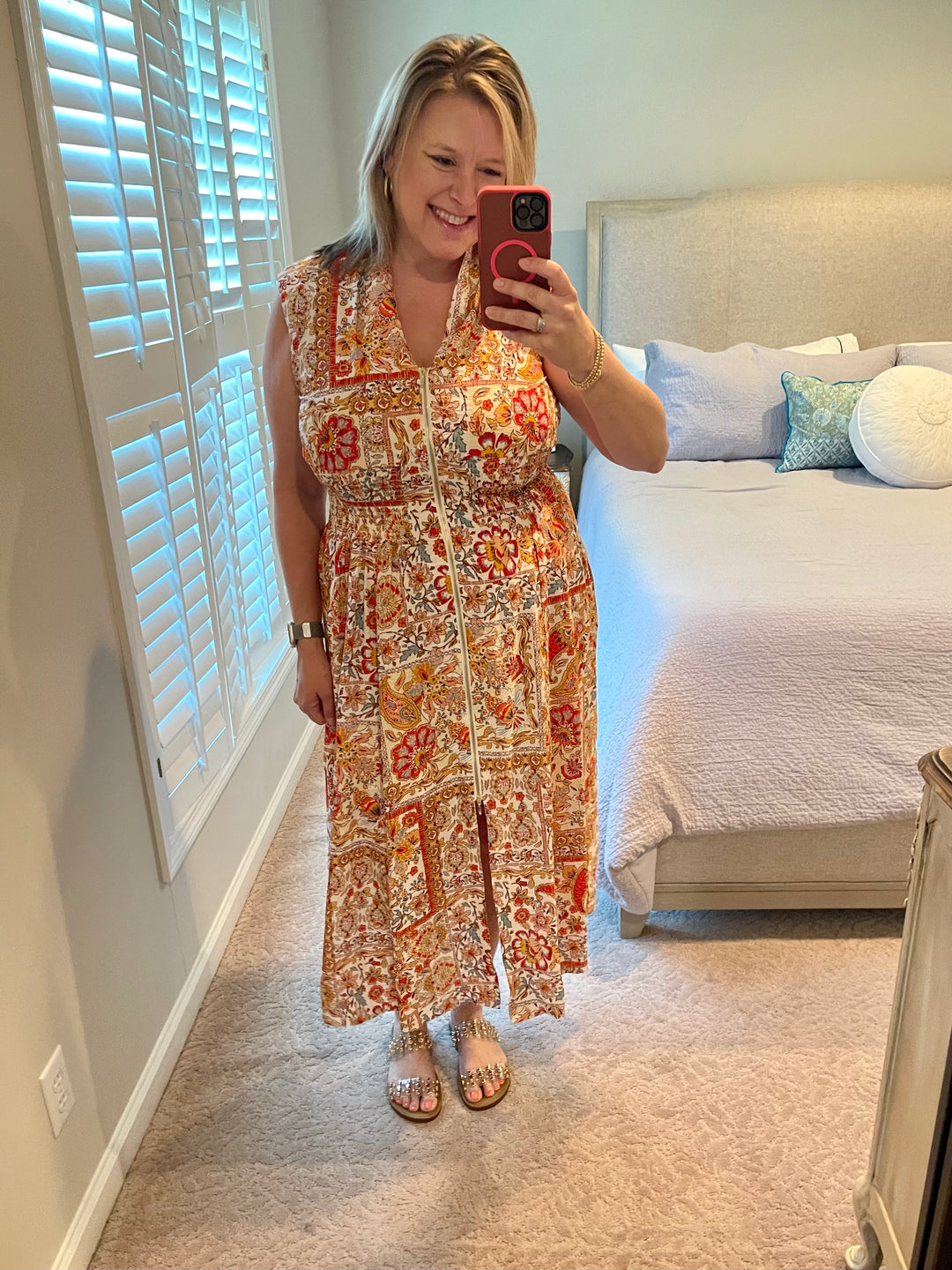 Floral Zipper Dress