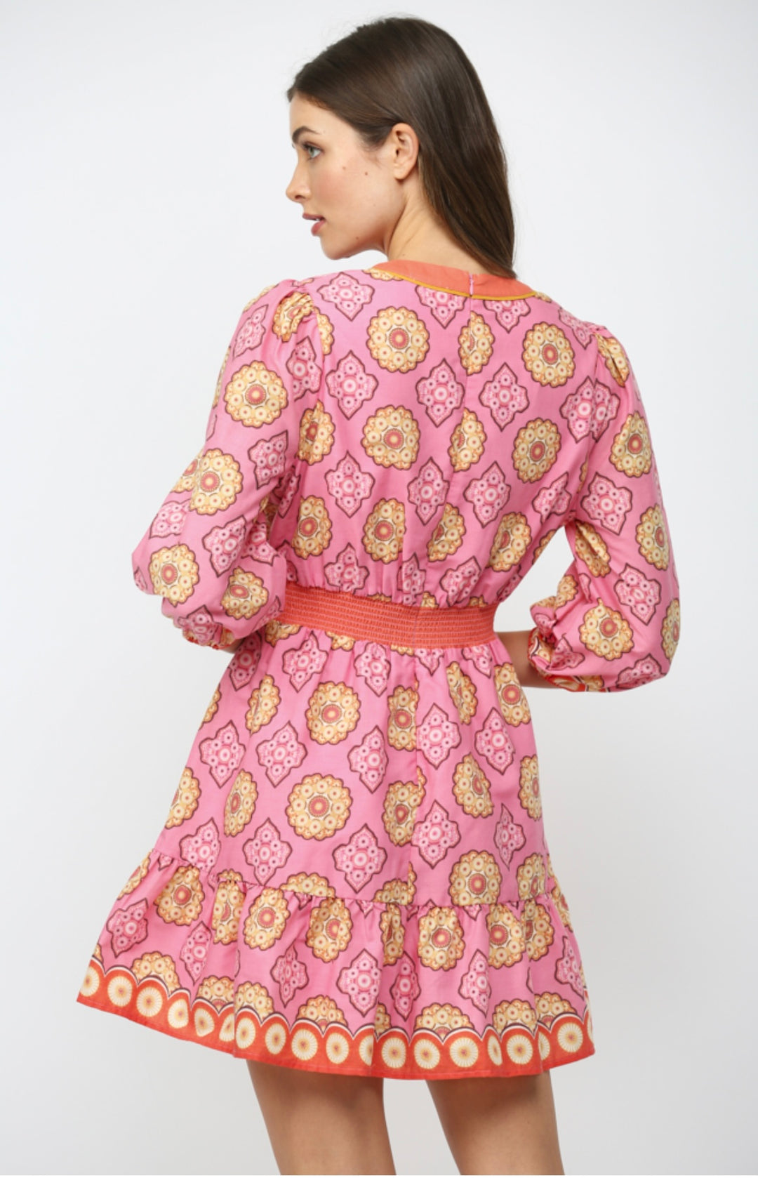 Sunset Mosaic Dress 🌸🧡