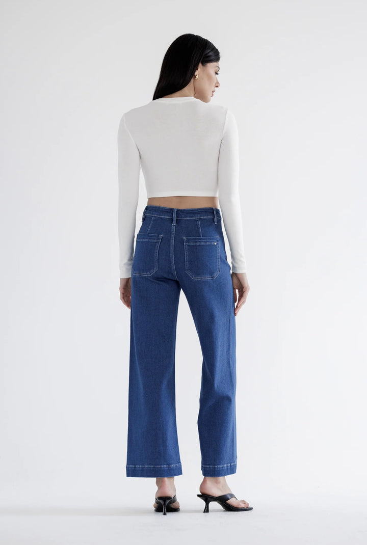 ⭐ Broncos Navy Patch Pocket Wide Leg