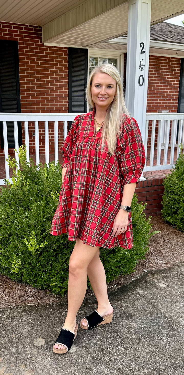 Red Plaid Dress