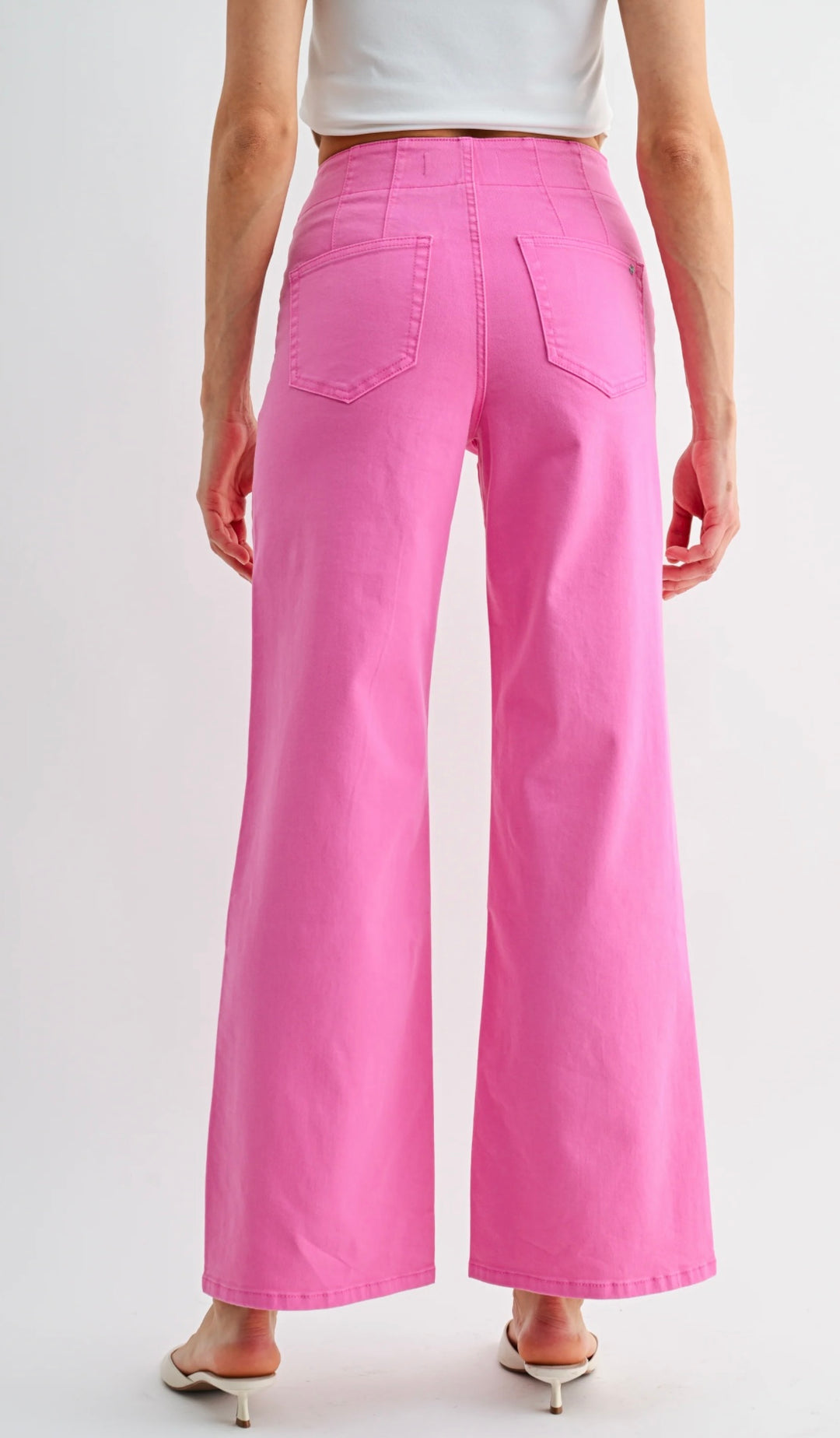 🌸 Brilliant Rose High-Rise Wide Leg Jeans