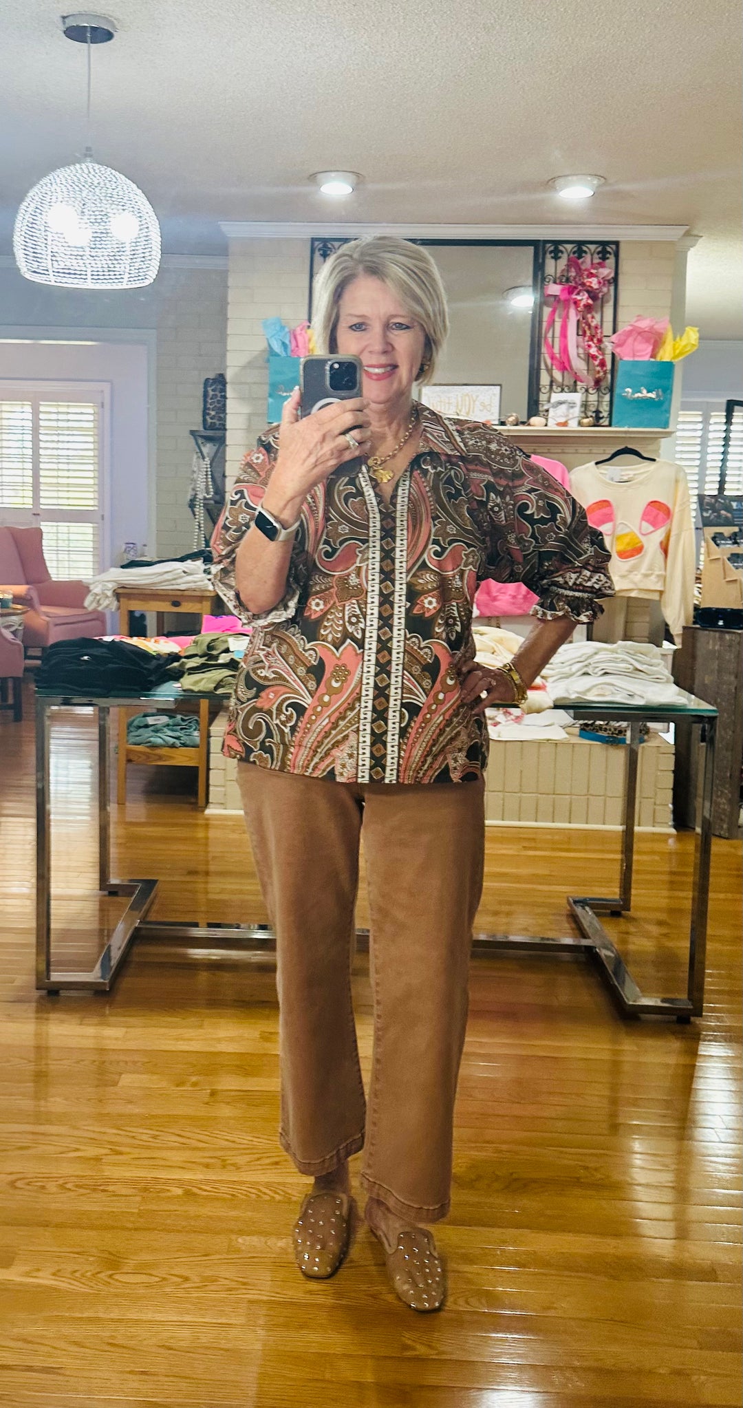 Wildflower Spirit Blouse- Brown
