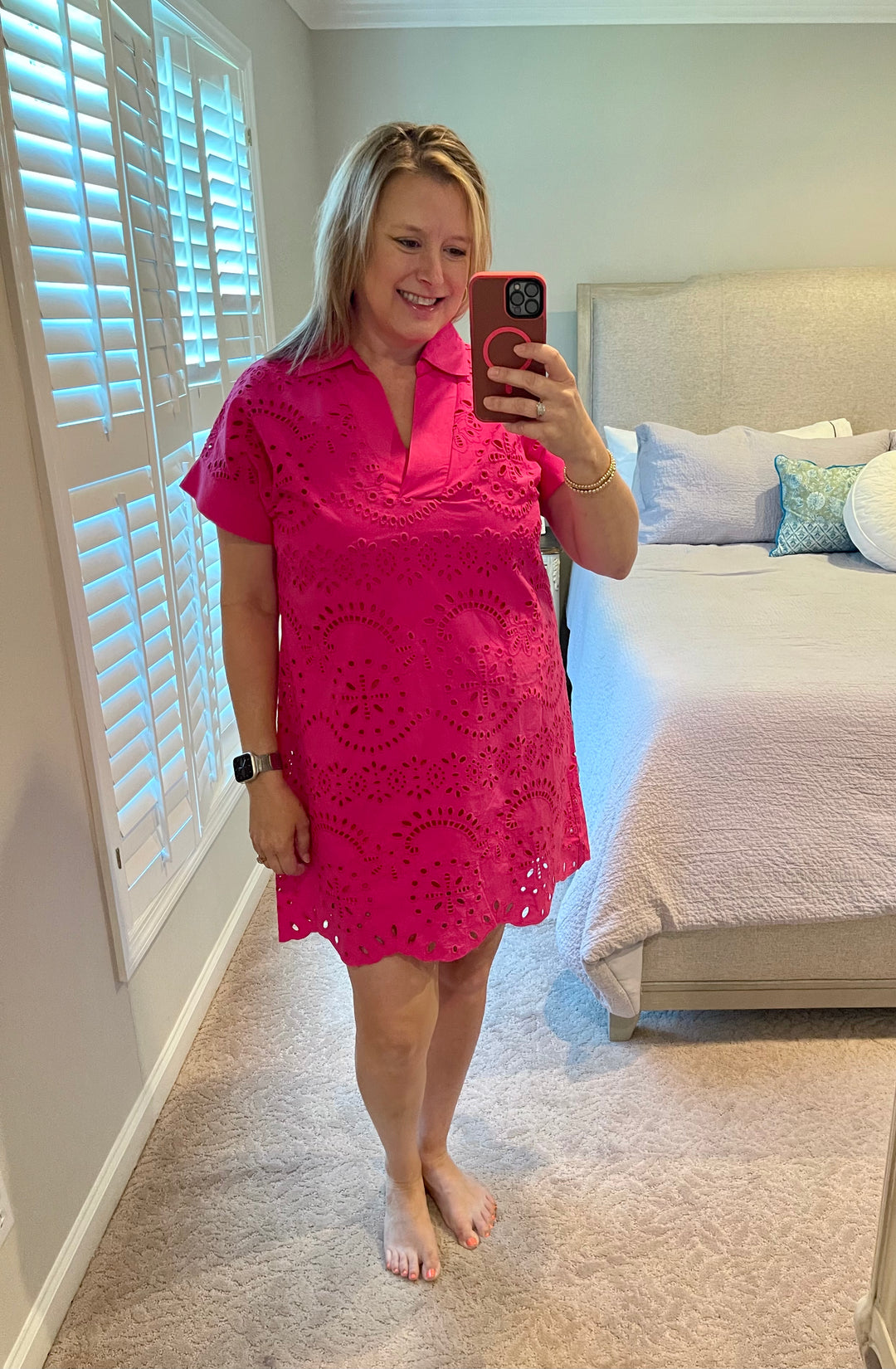 Hot Pink collared dress KimberSu Hot Pink collared dress KimberSu
