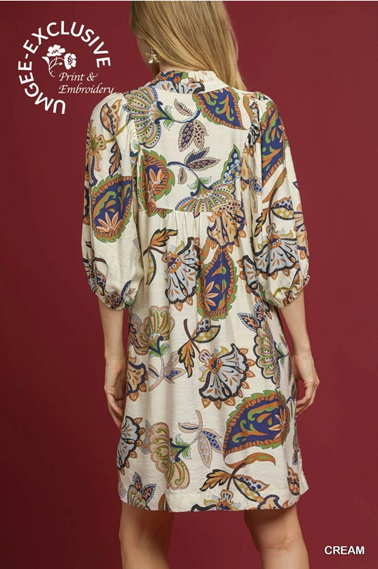 Paisley Paradise Swing Dress