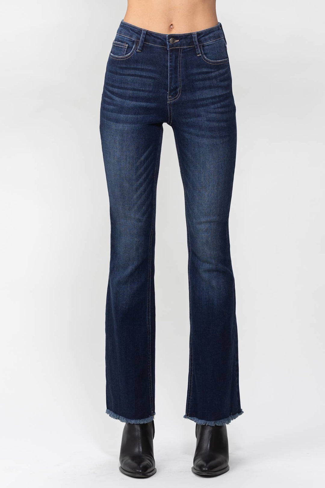 High Rise Dark Indigo Flare- Jelly Jean Brand