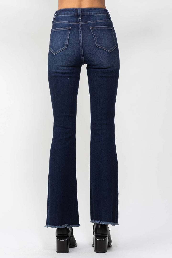 High Rise Dark Indigo Flare- Jelly Jean Brand