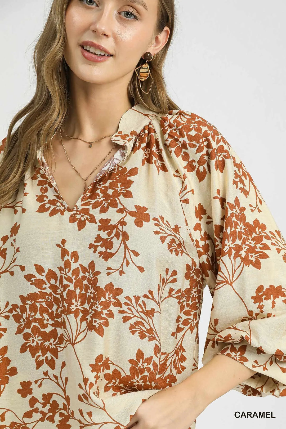 Cherry Blossom Blouse- Caramel