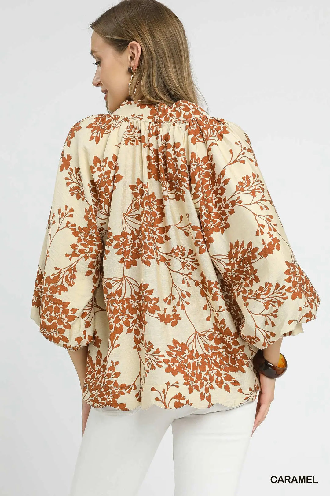 Cherry Blossom Blouse- Caramel