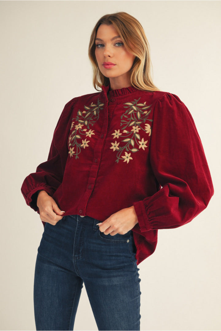 Wine & Wildflower Blouse