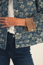 Floral Denim Barn Jacket