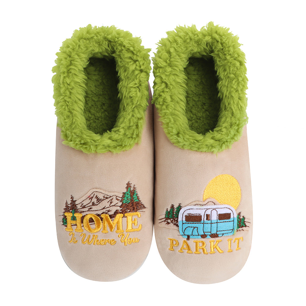 Snoozies® Pairables Slippers- “Home Is Where You Park It”